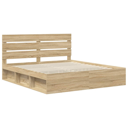 Bedframe met hoofdeinde Sonoma 180 x 200 cm Massief grenenhout