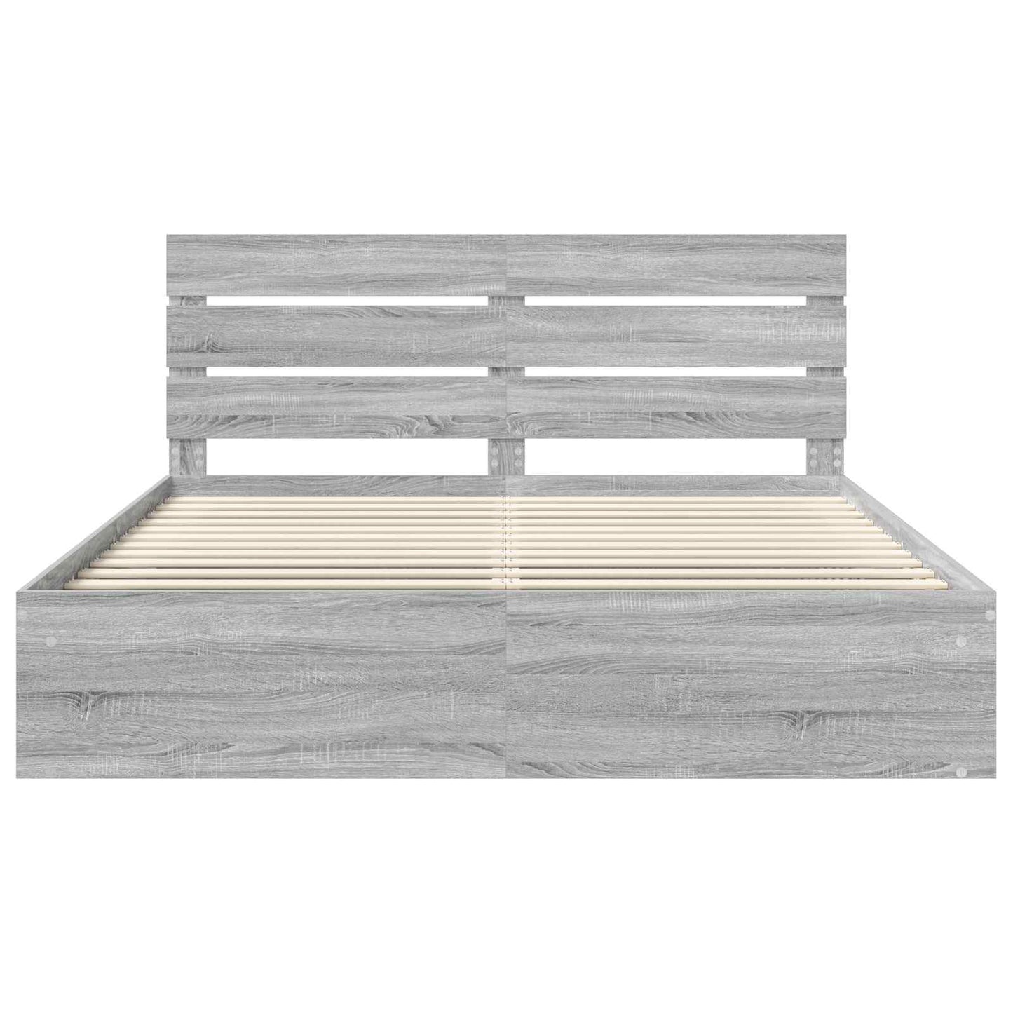 Bedframe Grijs Sonoma 180 x 200 cm Massief grenenhout