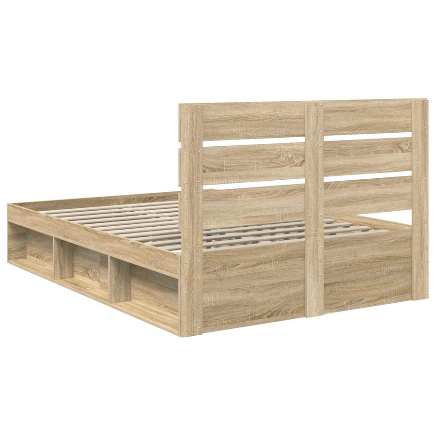 Bedframe met hoofdeinde Sonoma 160 x 200 cm Massief grenenhout