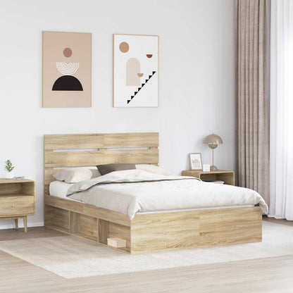 Bedframe Sonoma Eiken 150 x 200 cm Massief grenenhout