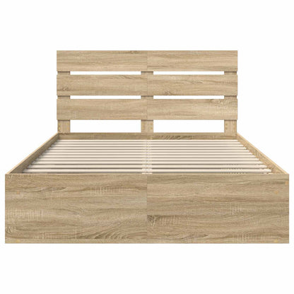 Bedframe Sonoma Eiken 150 x 200 cm Massief grenenhout