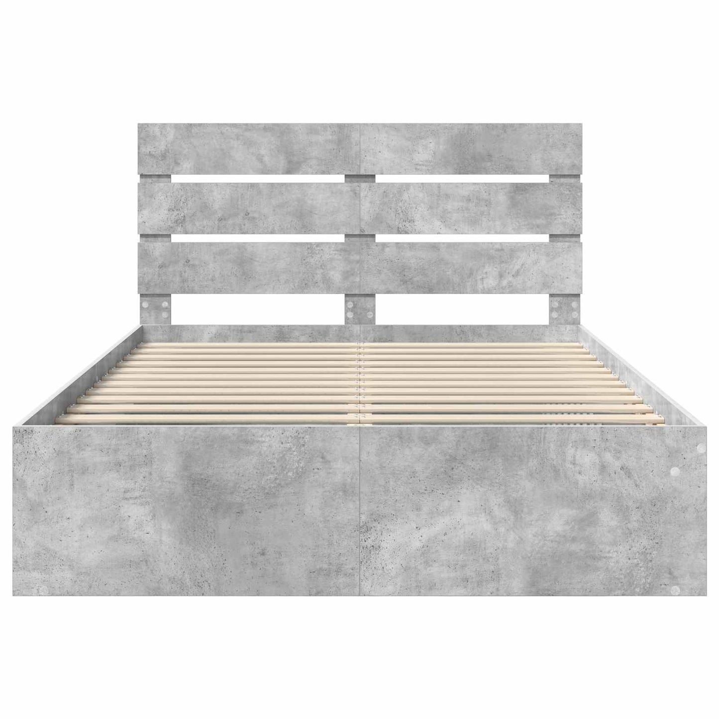 Bedframe Concerte Grijs 150 x 200 cm Massief grenenhout