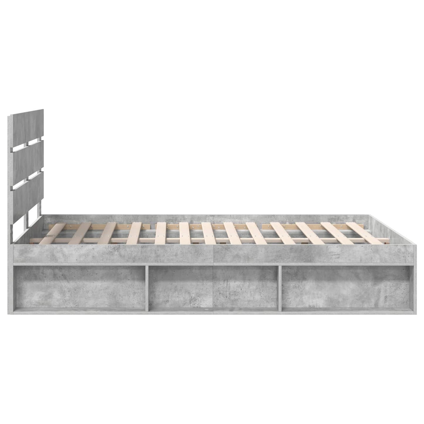 Bedframe Concerte Grijs 150 x 200 cm Massief grenenhout