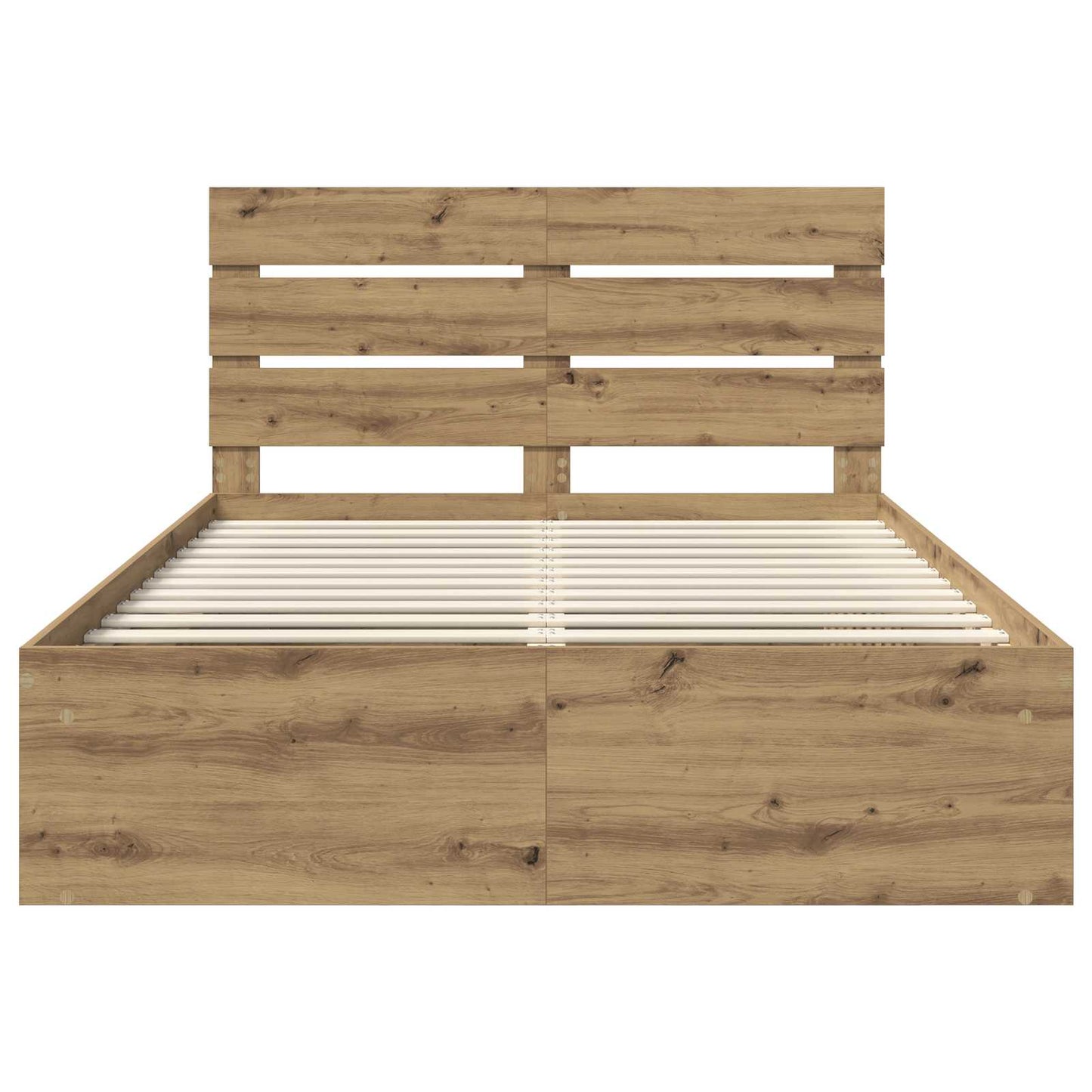 Bedframe Ambachtelijk eiken 150 x 200 cm Massief grenenhout