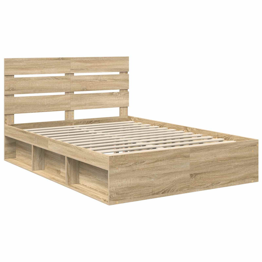 Bedframe met hoofdeinde Sonoma 140 x 200 cm Massief grenenhout
