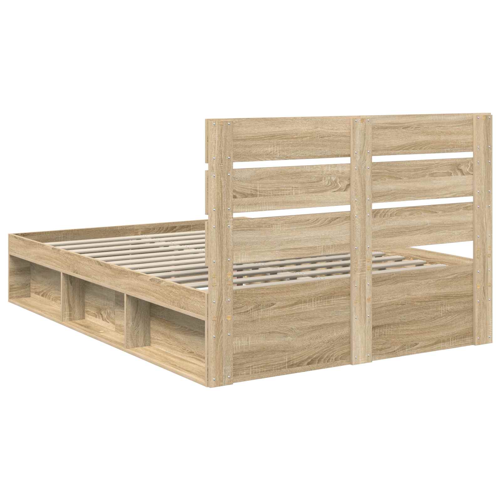 Bedframe met hoofdeinde Sonoma 140 x 190 cm Massief grenenhout