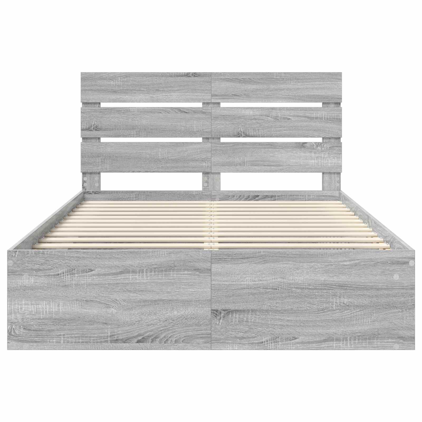 Bedframe Grijs Sonoma 140 x 190 cm Massief grenenhout