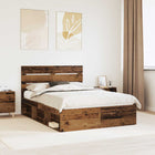 Bedframe 140x190 cm massief grenenhout oudhout