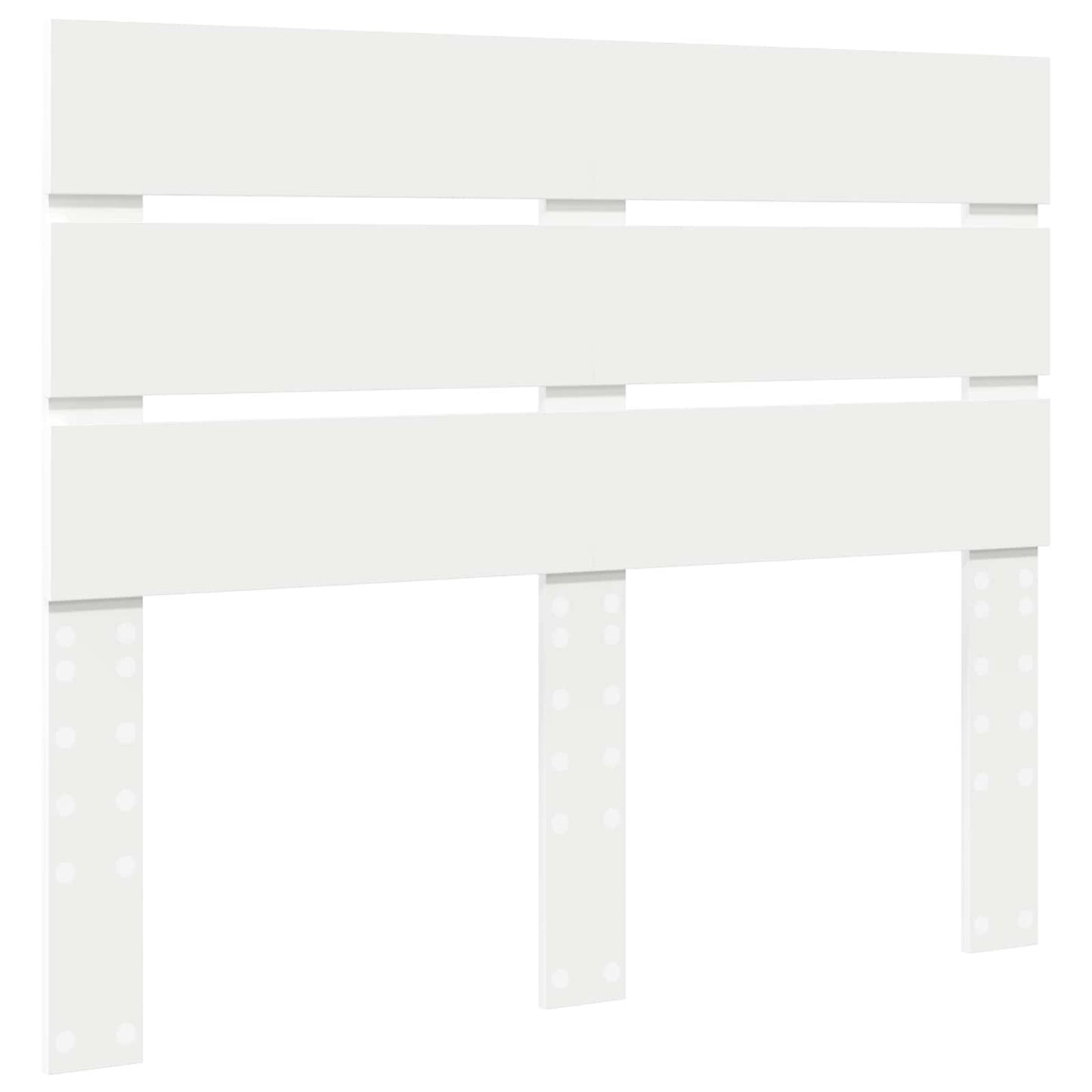 Bedframe met hoofdeinde Wit 120 x 200 cm Massief grenenhout