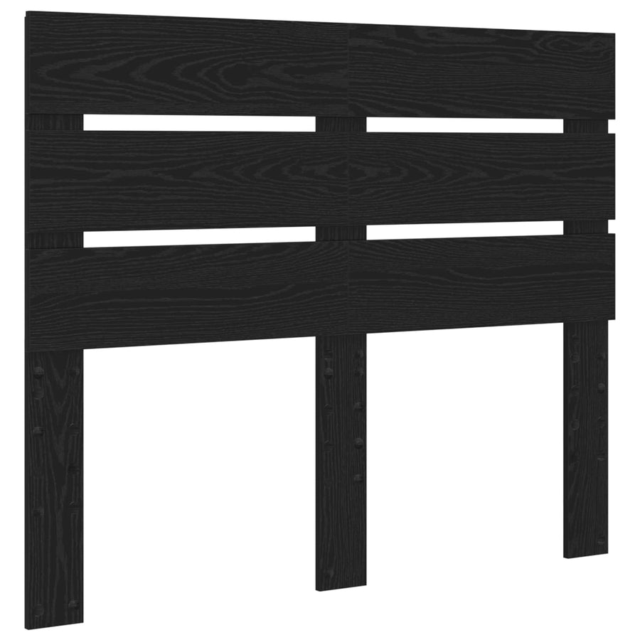 Bedframe met hoofdeinde Zwart 120 x 200 cm Massief grenenhout