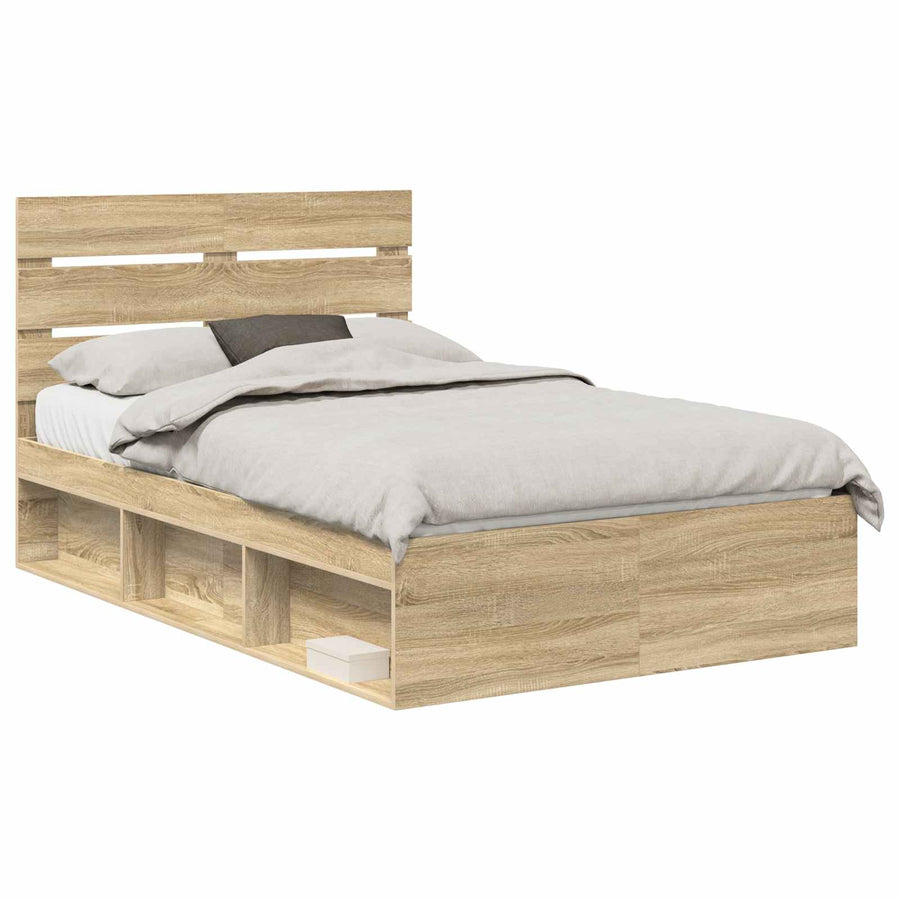 Bedframe met hoofdeinde Sonoma 120 x 200 cm Massief grenenhout