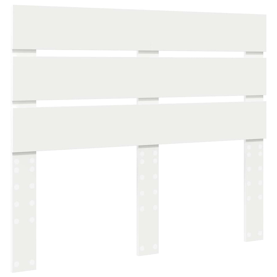 Bedframe met hoofdeinde Wit 120 x 190 cm Massief grenenhout