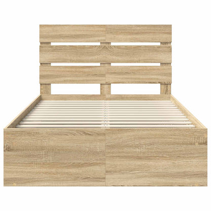 Bedframe met hoofdeinde Sonoma 120 x 190 cm Massief grenenhout