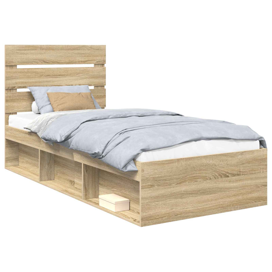 Bedframe met hoofdeinde Sonoma 100 x 200 cm Massief grenenhout