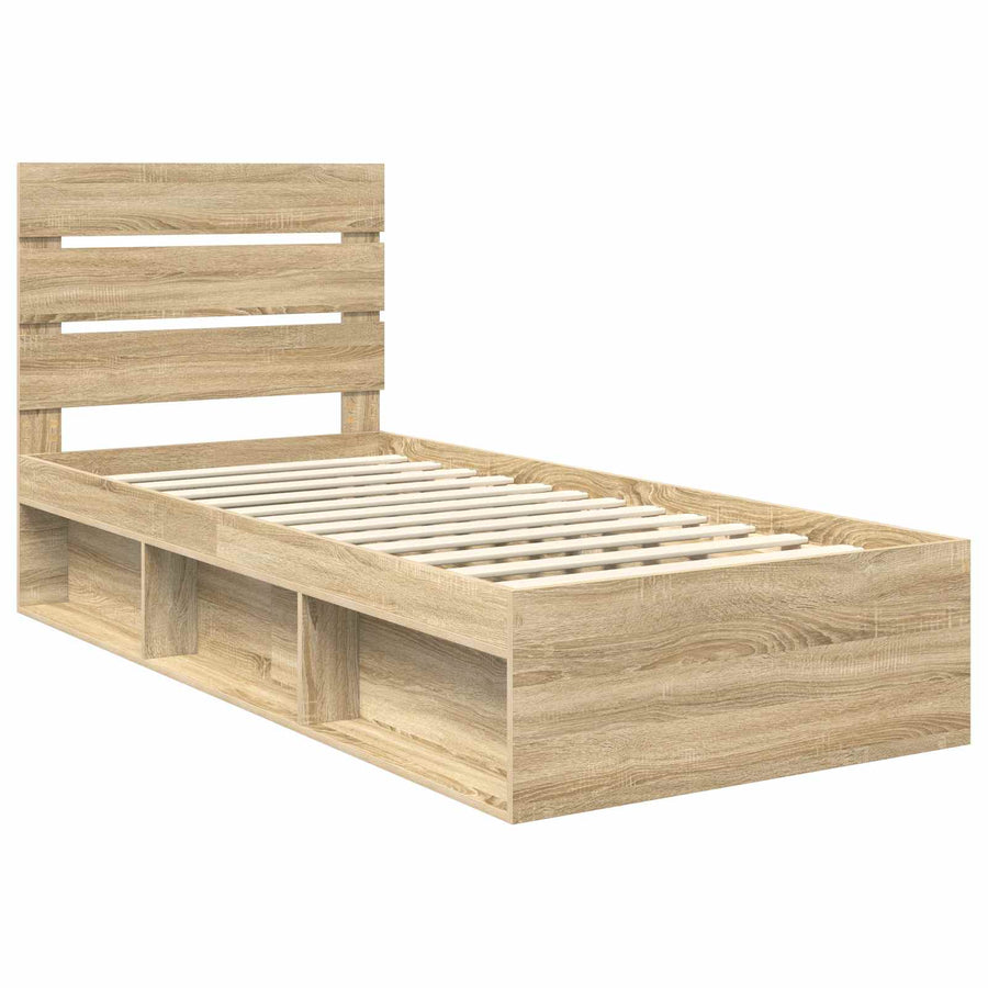 Bedframe met hoofdeinde Sonoma 100 x 200 cm Massief grenenhout