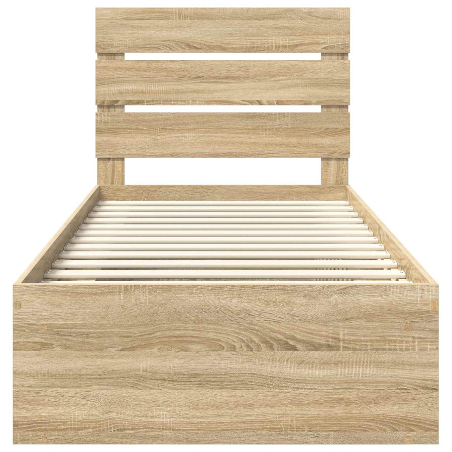 Bedframe met hoofdeinde Sonoma 100 x 200 cm Massief grenenhout