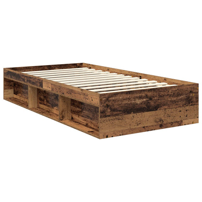 Bedframe met hoofdeinde Oudhout 100 x 200 cm Massief grenenhout