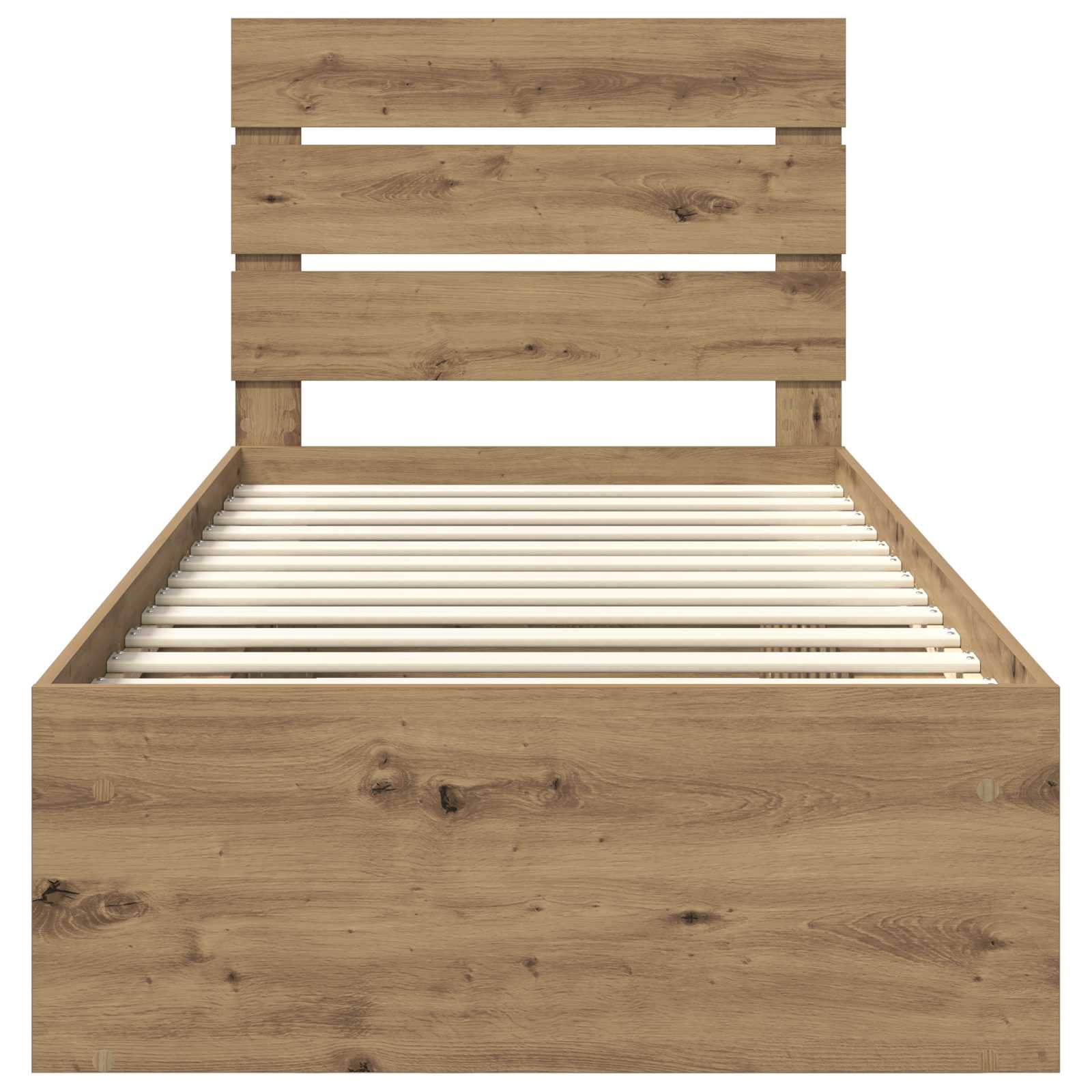 Bedframe Ambachtelijk eiken 100 x 200 cm Massief grenenhout