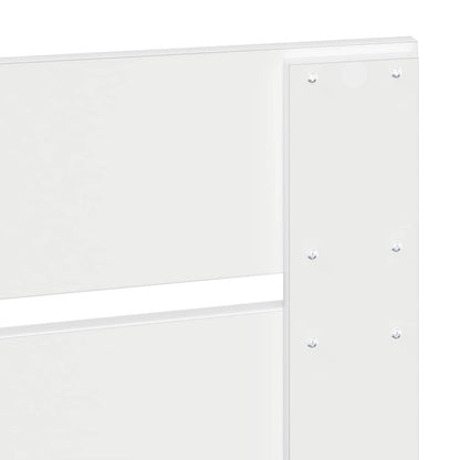 Bedframe met hoofdeinde Wit 90 x 200 cm Massief grenenhout