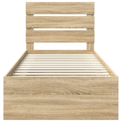 Bedframe Sonoma Eiken 90 x 200 cm Massief grenenhout