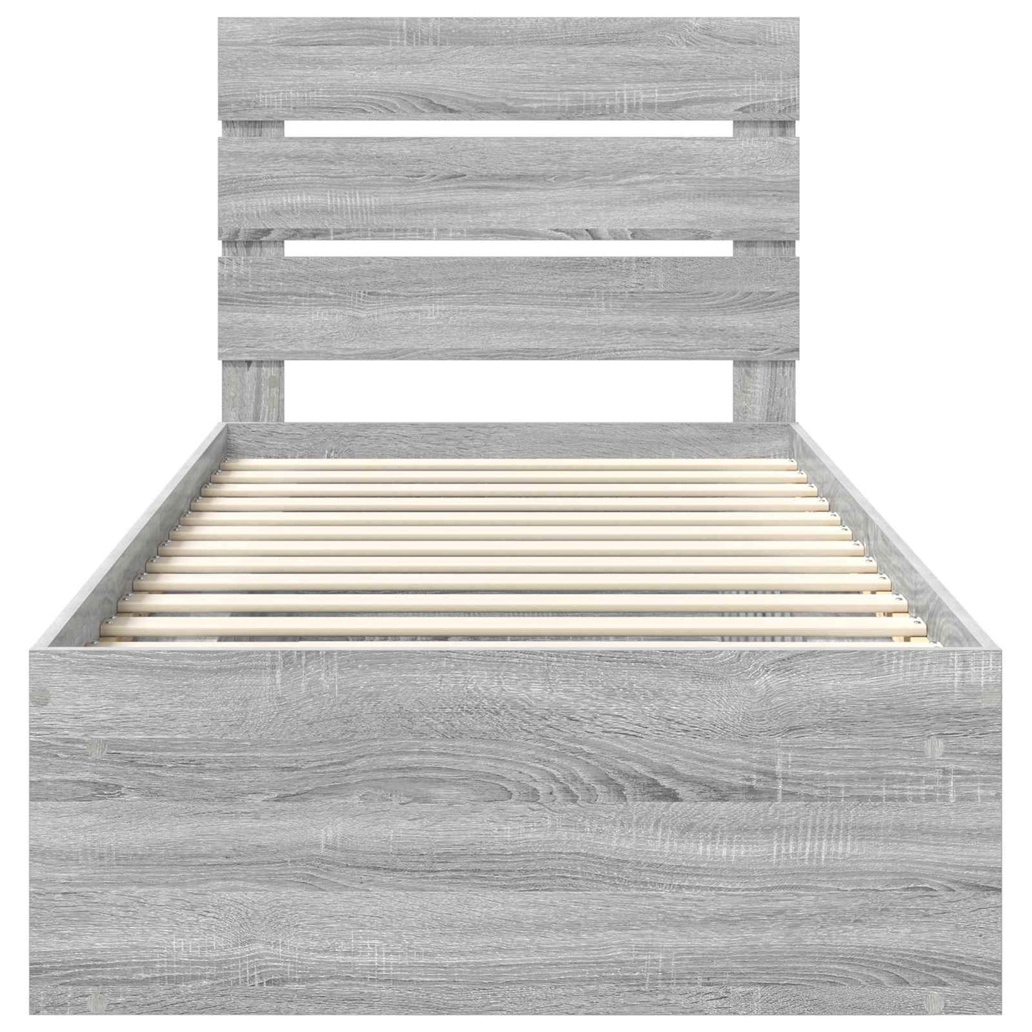 Bedframe Grijs Sonoma 90 x 200 cm Massief grenenhout
