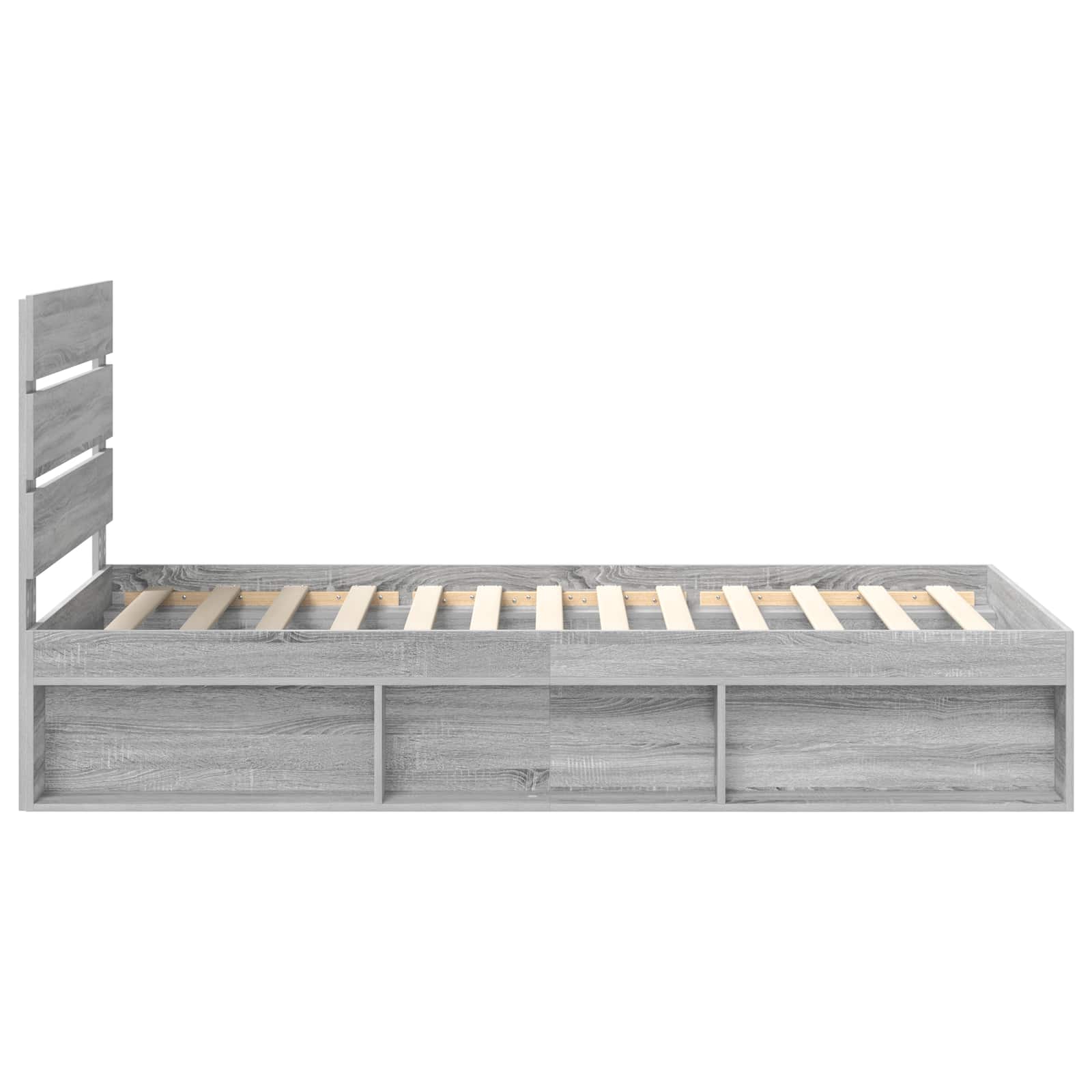 Bedframe Grijs Sonoma 90 x 200 cm Massief grenenhout