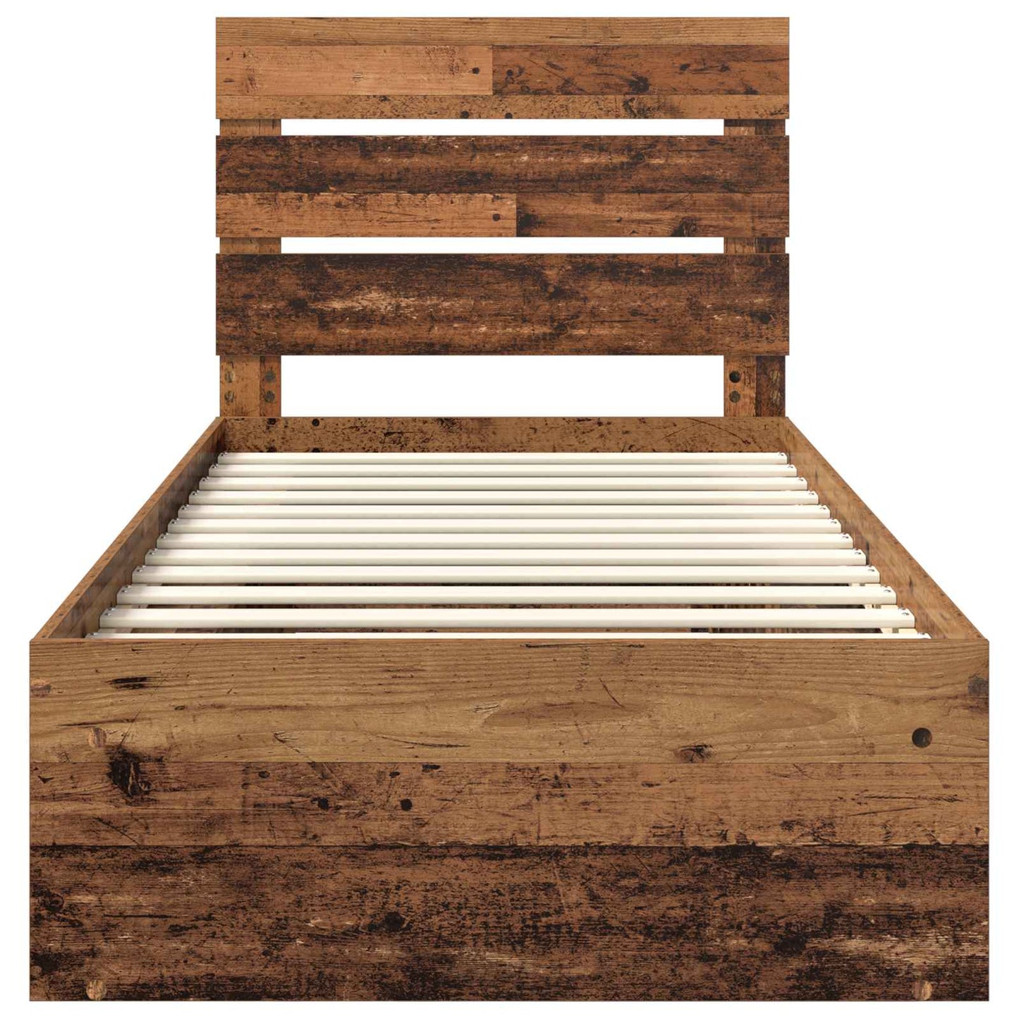 Bedframe met hoofdeinde Oudhout 90 x 200 cm Massief grenenhout