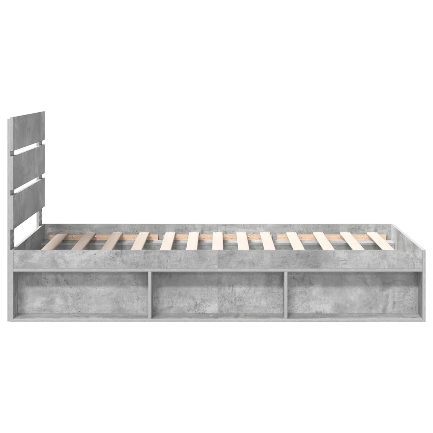 Bedframe Concerte Grijs 90 x 190 cm Massief grenenhout