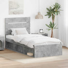 Bedframe grijs 75x190 cm massief grenenhout