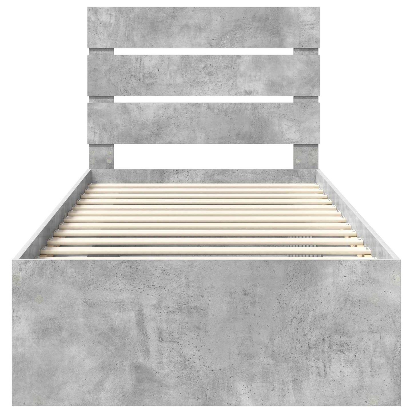 Bedframe Concerte Grijs 75 x 190 cm Massief grenenhout