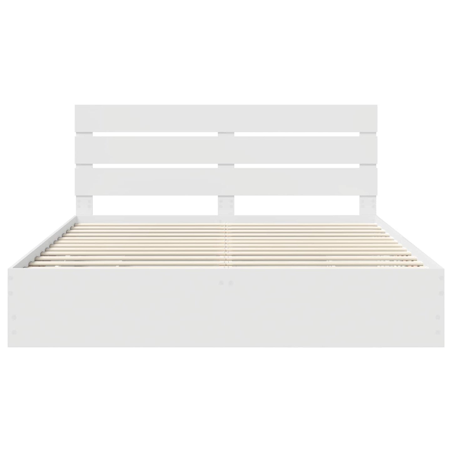 Bedframe met lade met opslag Wit 200 x 200 cm Ingenieurshout