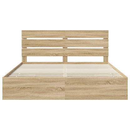 Bedframe met lade Sonoma Eiken 200 x 200 cm Ingenieurshout