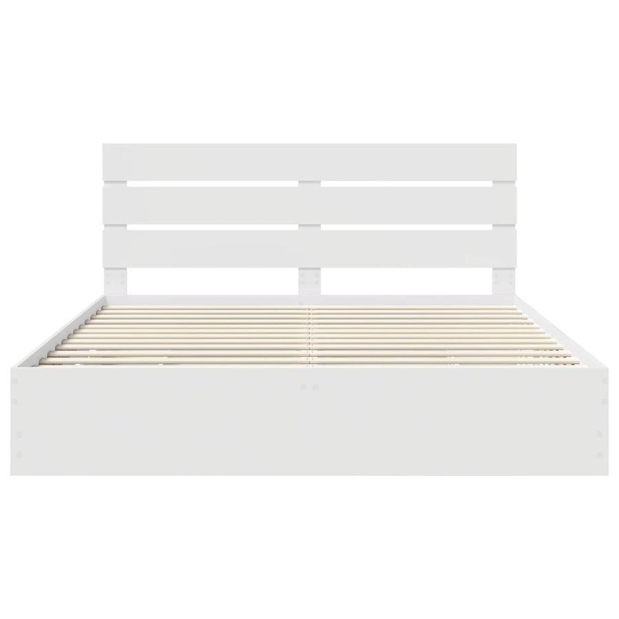 Bedframe met lade met opslag Wit 180 x 200 cm Ingenieurshout