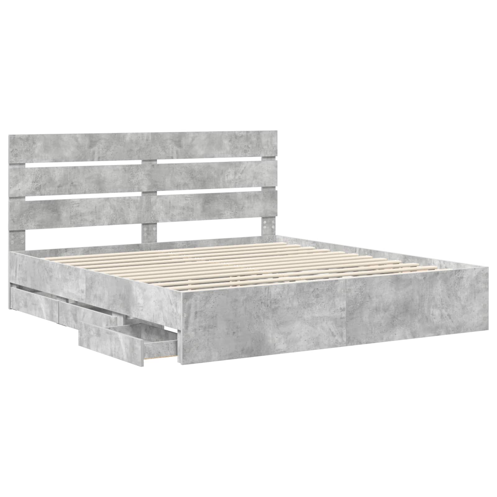 Bedframe met lade Beton Grijs 180 x 200 cm Ingenieurshout