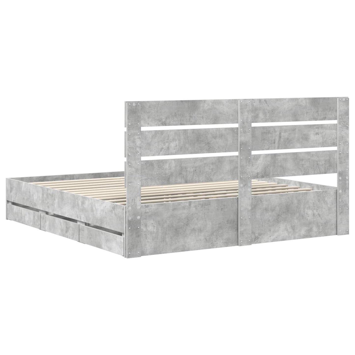 Bedframe met lade Beton Grijs 180 x 200 cm Ingenieurshout