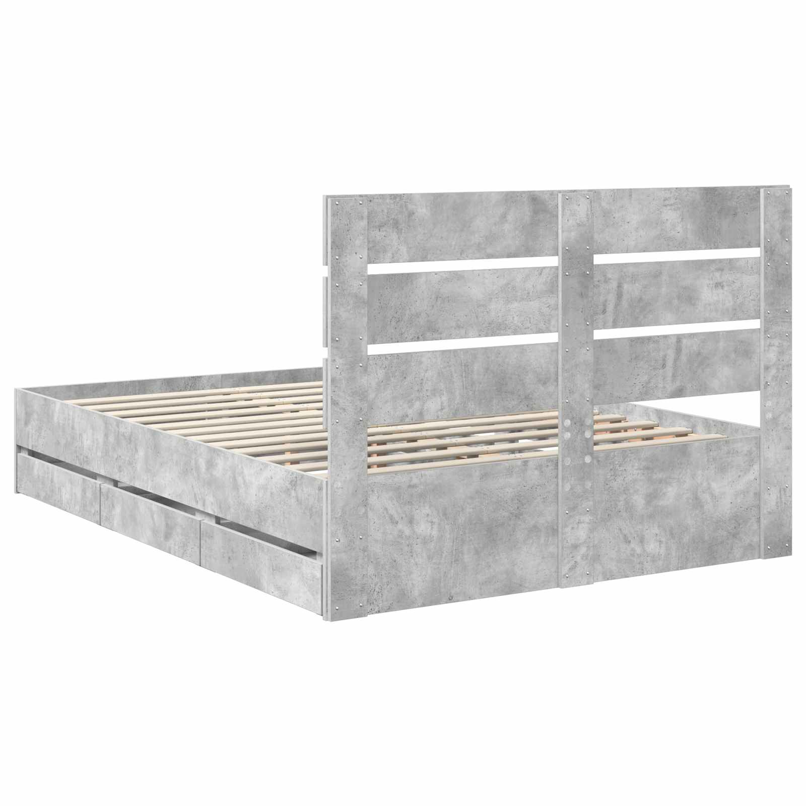 Bedframe met lade Beton Grijs 160 x 200 cm Ingenieurshout