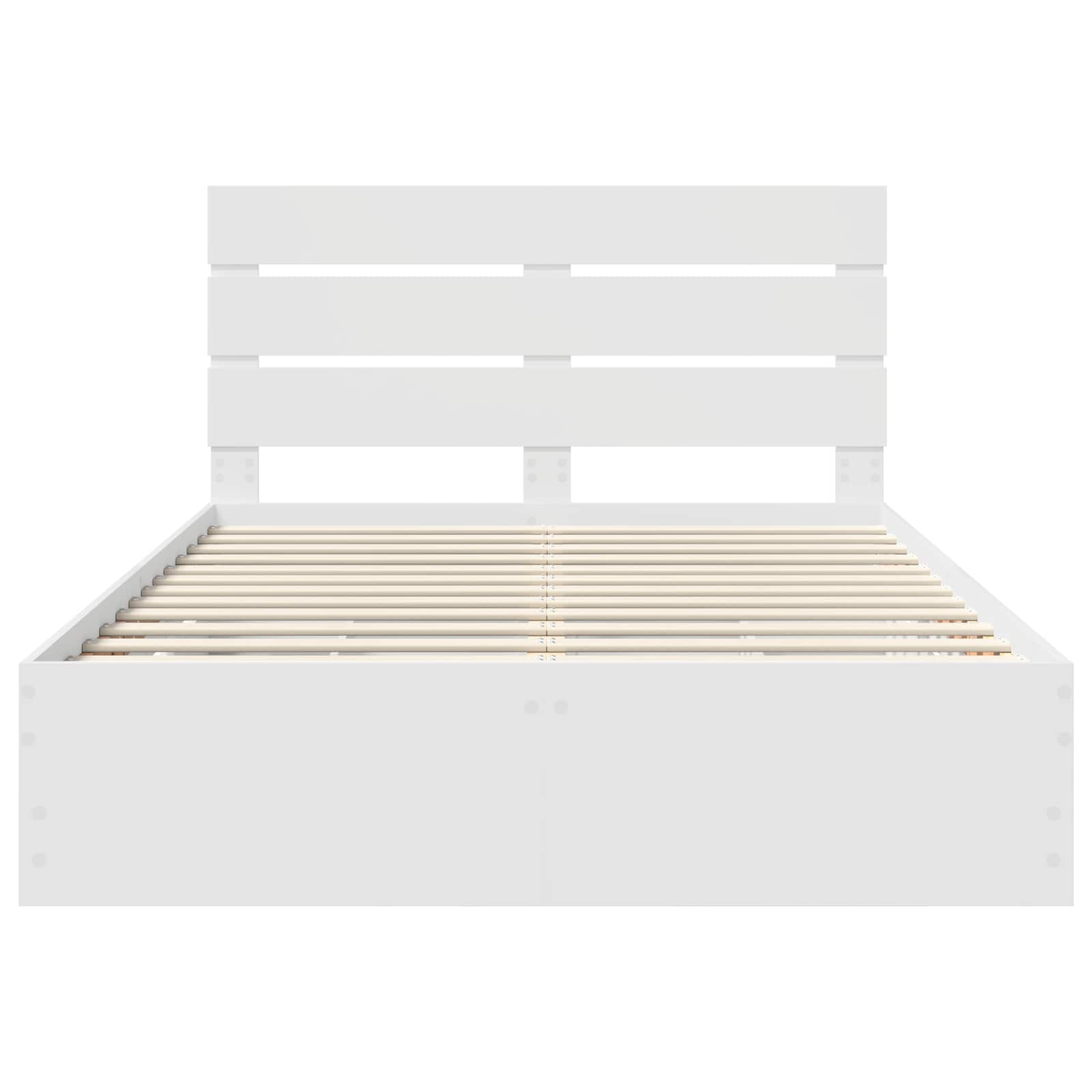 Bedframe met lade met opslag Wit 150 x 200 cm Ingenieurshout