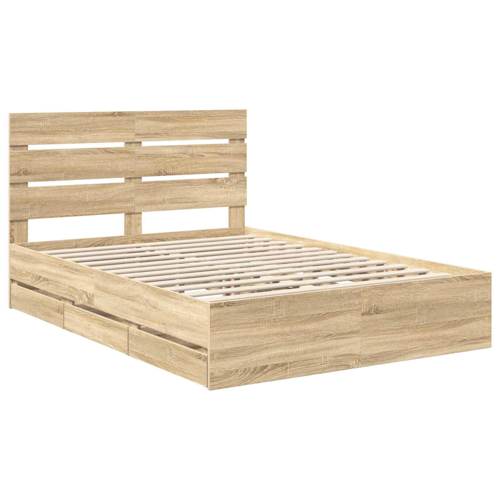 Bedframe met lade Sonoma Eiken 150 x 200 cm Ingenieurshout
