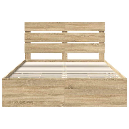 Bedframe met lade Sonoma Eiken 150 x 200 cm Ingenieurshout