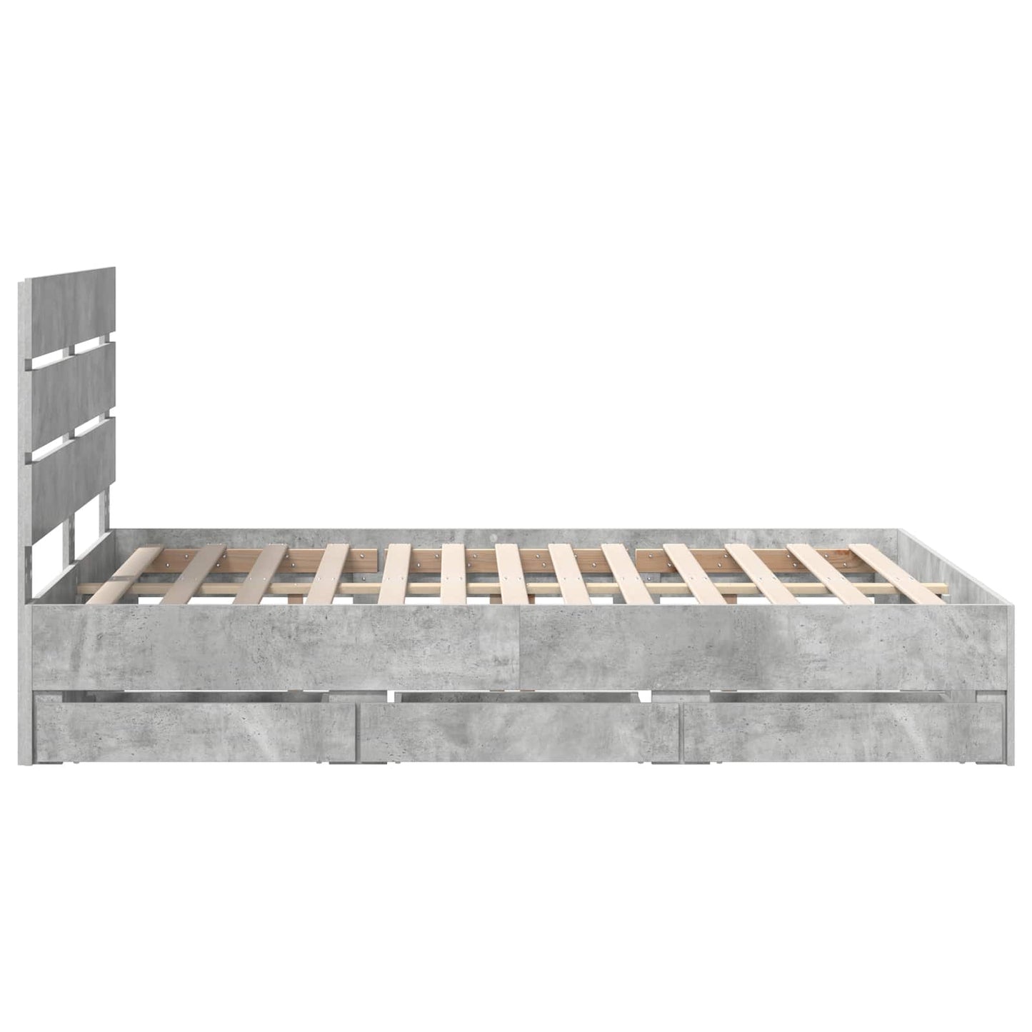 Bedframe met lade Beton Grijs 150 x 200 cm Ingenieurshout