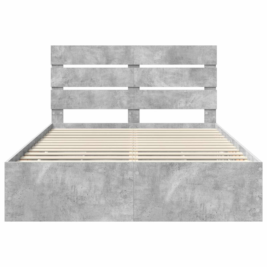 Bedframe met lade Beton Grijs 140 x 200 cm Ingenieurshout