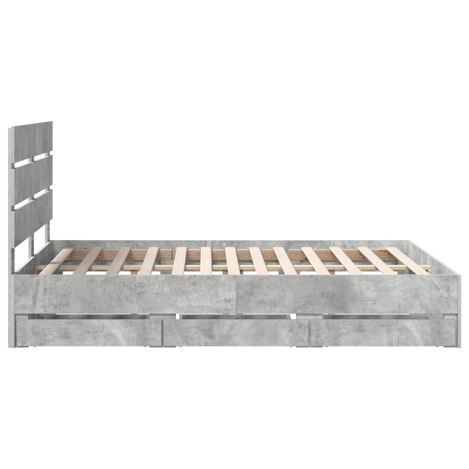 Bedframe met lade Beton Grijs 140 x 200 cm Ingenieurshout