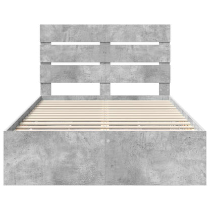 Bedframe met lade Beton Grijs 135 x 190 cm Ingenieurshout