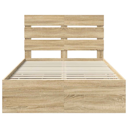 Bedframe met lade Sonoma Eiken 120 x 190 cm Ingenieurshout