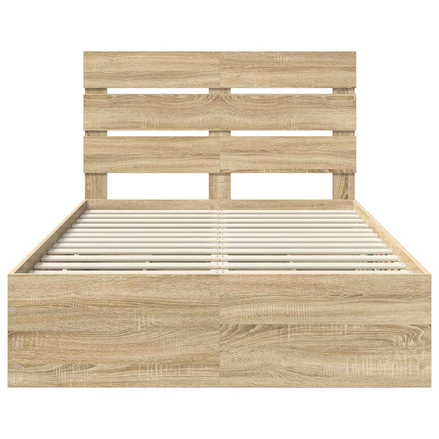 Bedframe met lade Sonoma Eiken 120 x 190 cm Ingenieurshout