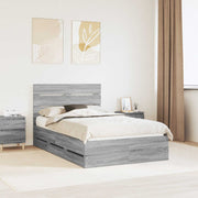 Bedframe met lade grijs 120x190 cm ingenieurshout