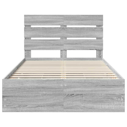 Bedframe met lade Grijs Sonoma 120 x 190 cm Ingenieurshout