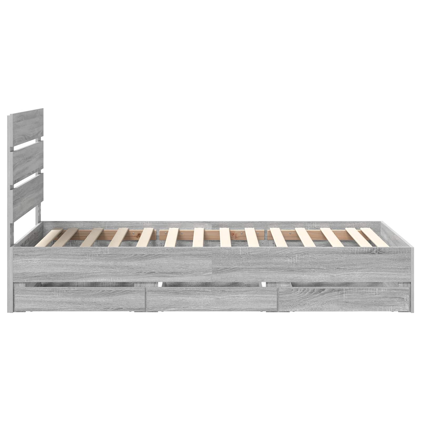 Bedframe met lade Grijs Sonoma 100 x 200 cm Ingenieurshout