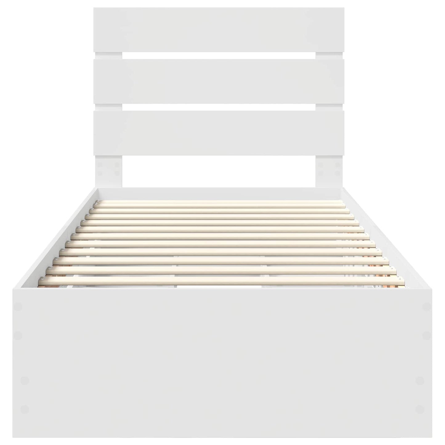 Bedframe met lade met hoofdeinde Wit 90 x 200 cm Ingenieurshout