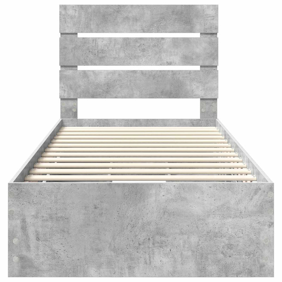 Bedframe met lade Beton Grijs 90 x 200 cm Ingenieurshout